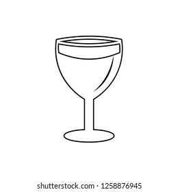 glass of wine icon. Element of Bar for mobile concept and web apps icon. Thin line icon for website design and development, app development