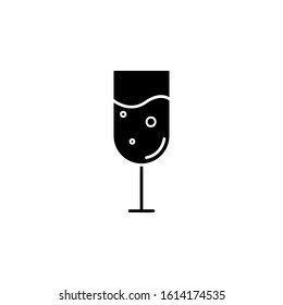 glass of wine icon. Element of drinks icon for mobile concept and web apps. Thin line glass of wine icon can be used for web and mobile. Premium icon on white background