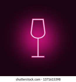 glass of wine icon. Elements of Web in neon style icons. Simple icon for websites, web design, mobile app, info graphics