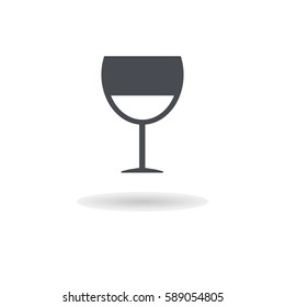 Glass wine  icon illustration isolated vector sign symbol