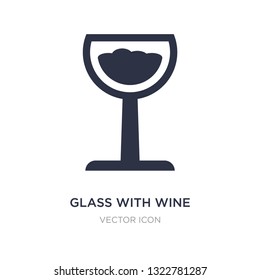 glass with wine icon on white background. Simple element illustration from Drinks concept. glass with wine sign icon symbol design.