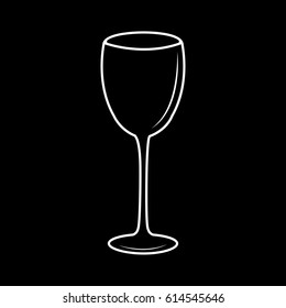 A glass of wine icon vector