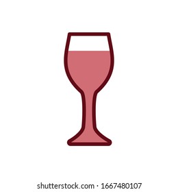 Glass wine icon vector design template
