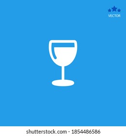 Icono de cristal de vino. Ilustración del vector EPS 10.