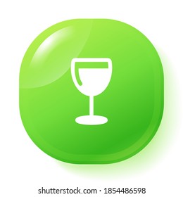 Icono de cristal de vino. Ilustración del vector EPS 10.