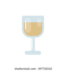 glass of wine icon. vector illustration