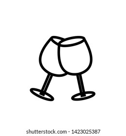 glass wine icon vector template