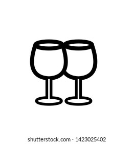 glass wine icon vector template