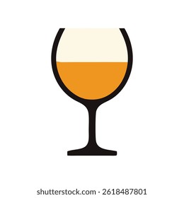 Glass of Wine Illustration Clipart Beverage Icon