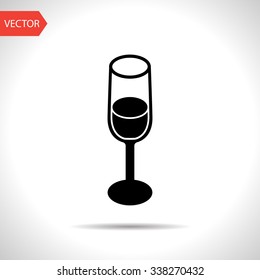 Glass Of Wine Isometric 3d Icon