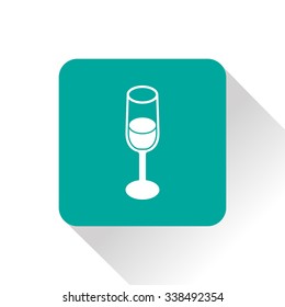 glass of wine isometric 3d icon