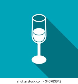 glass of wine isometric 3d icon