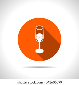 glass of wine isometric 3d icon