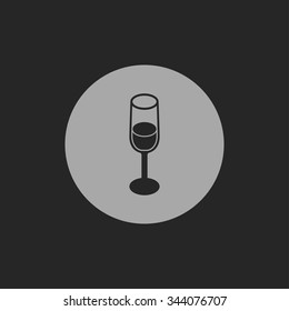 glass of wine isometric 3d icon