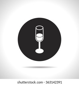 glass of wine isometric 3d icon