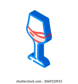 glass of wine isometric icon vector. glass of wine sign. isolated symbol illustration
