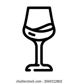 glass of wine line icon vector. glass of wine sign. isolated contour symbol black illustration