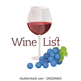 Glass, wine, wine list, cartoon