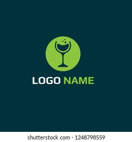 glass of wine logo concept. Designed for your web site design, logo, app, UI