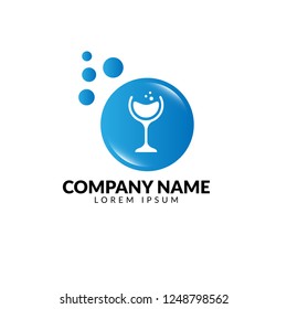 glass of wine logo concept. Designed for your web site design, logo, app, UI