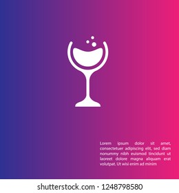 glass of wine logo concept. Designed for your web site design, logo, app, UI