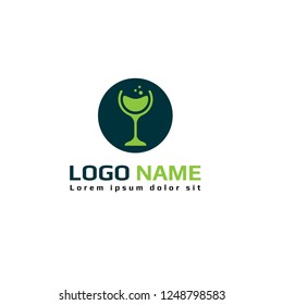 glass of wine logo concept. Designed for your web site design, logo, app, UI