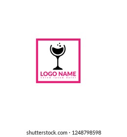 glass of wine logo concept. Designed for your web site design, logo, app, UI