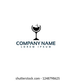 glass of wine logo concept. Designed for your web site design, logo, app, UI
