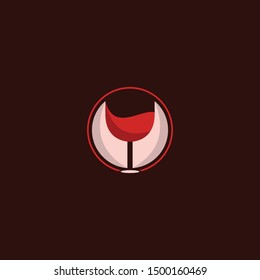Glass Wine Objective Creative Icon Logo
