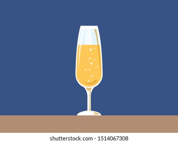 a glass of wine on dark blue background. 