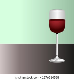 a glass of wine on the table