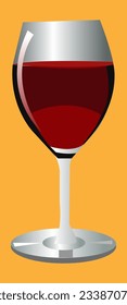 Glas aus Glas mit Rotwein