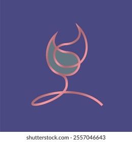 A glass of wine restaurant winery logo tagline