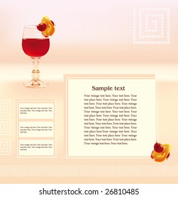 Glass with wine, sample for your web site