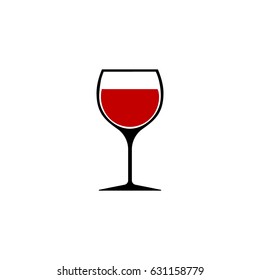 Glass of wine symbol icon vector illustration eps10 on white background