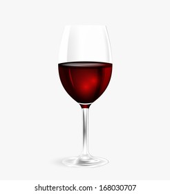 Glass of wine. Vector eps 10