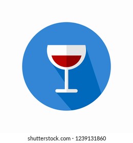 Glass of wine vector icon