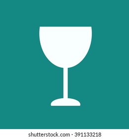 Glass of wine vector icon