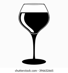 Glass of wine, vector icon