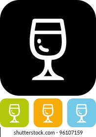 Glass of wine - Vector icon