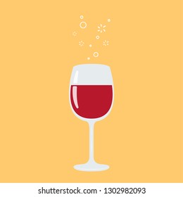 glass wine vector. symbol. logo design.