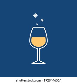 Glass wine vector. symbol. logo design.