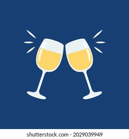 Glasweinvektor. Symbol. Logo-Design.