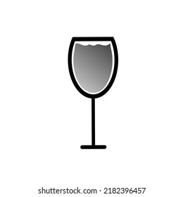 Glass wine vector. symbol. logo design.