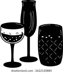 Glas Wein, weißer Hintergrund