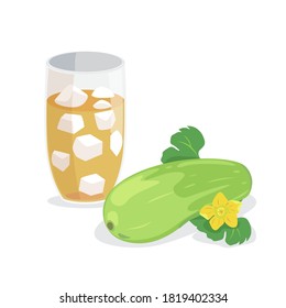 A glass of winter melon juice.