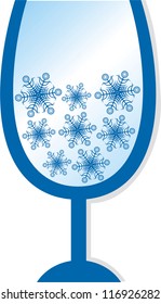 Glass winter vector illustration