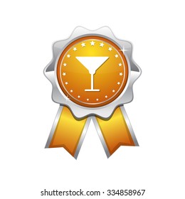 Glass Yellow Vector Icon Design