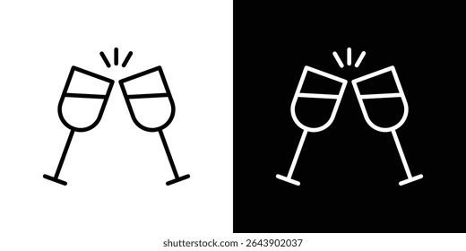 Glass-cheers icon Graphic vector set for ui design