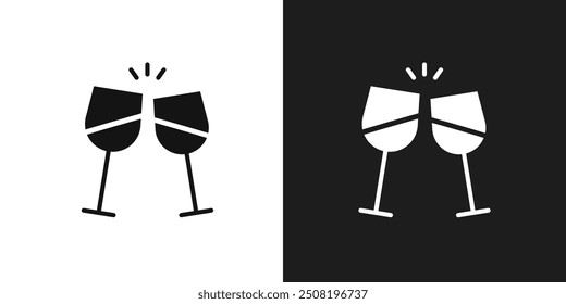 Vector de conjunto de logotipo de icono de Glass-cheers